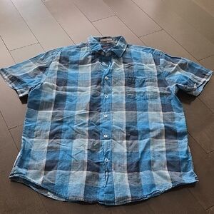 Good Man Brand Blue and White Checkered Shirt